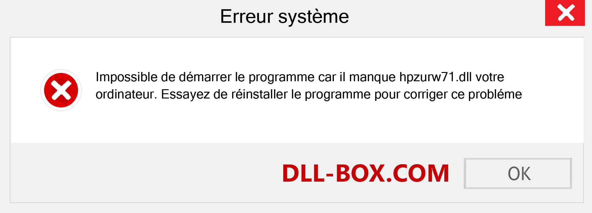 Le fichier hpzurw71.dll est manquant ?. Télécharger pour Windows 7, 8, 10 - Correction de l'erreur manquante hpzurw71 dll sur Windows, photos, images